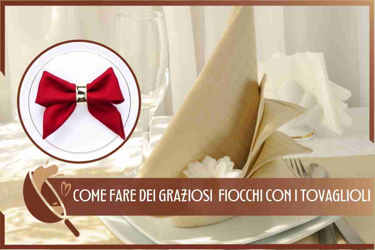 FIOCCHI TAVOLA NATALE CON TOVAGLIOLI