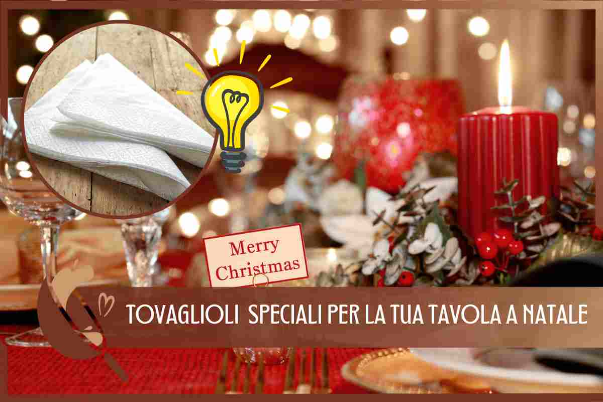 TOVAGLIOLI PER TAVOLA DI NATALE