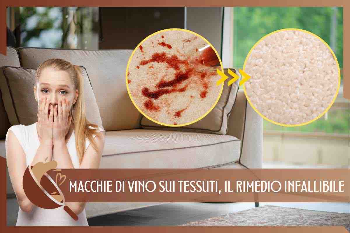 macchie vino tessuti