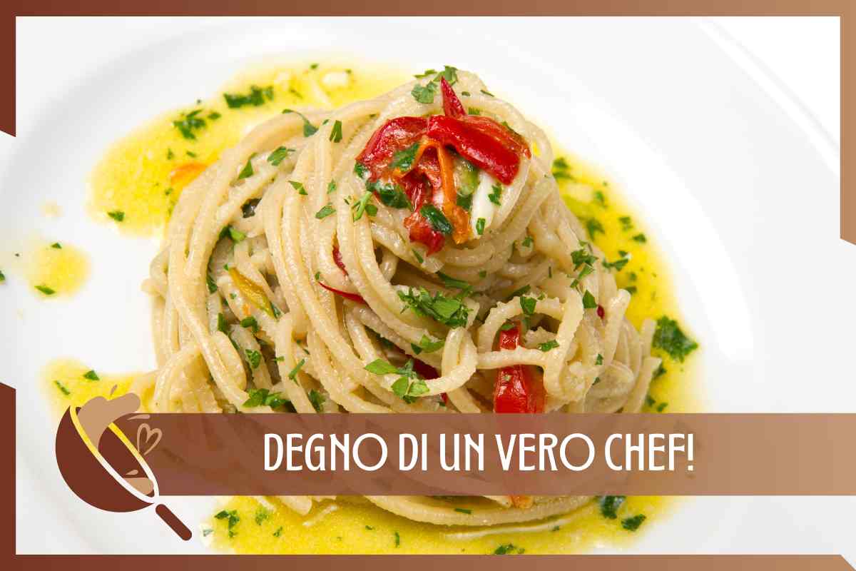 spaghetti aglio, olio e peperoncino gourmet