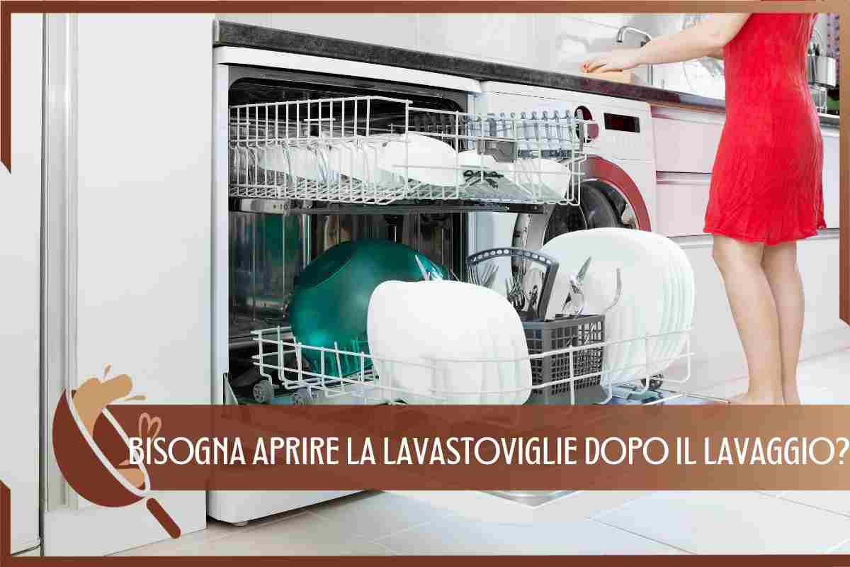 APRIRE LAVASTOVIGLIE DOPO LAVAGGIO 