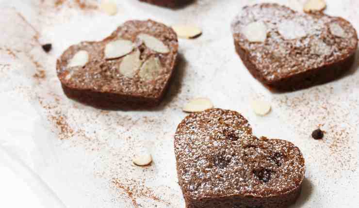 Brownie a forma di cuore