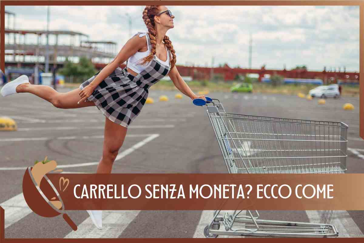 Carrello supermercato senza moneta