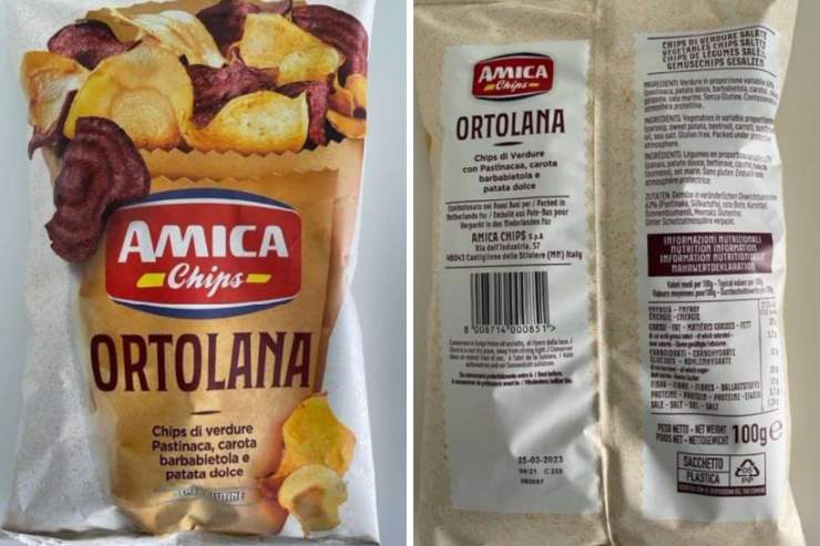 patatine in busta Amica chips richiamo 