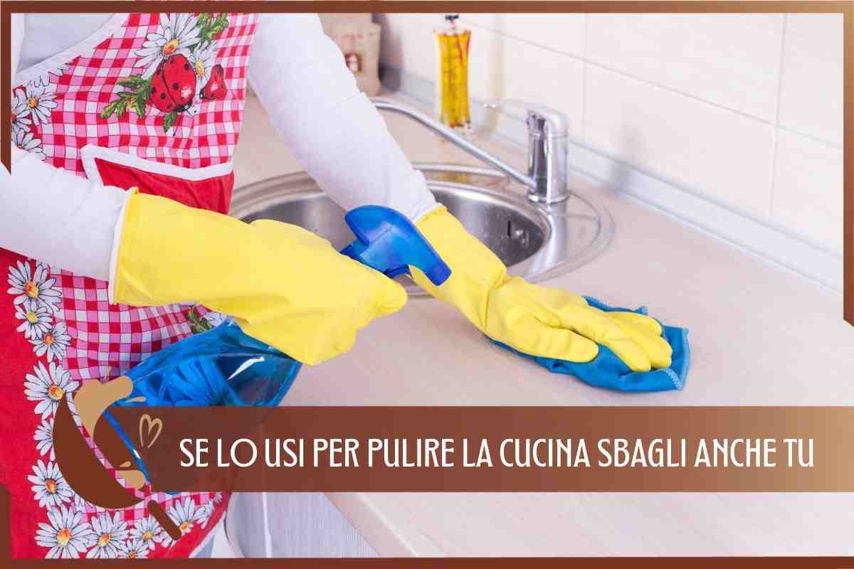 pulire cucina trucco 