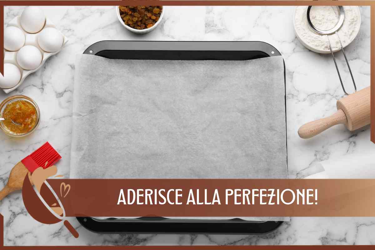 trucchetto per far aderire carta da forno 