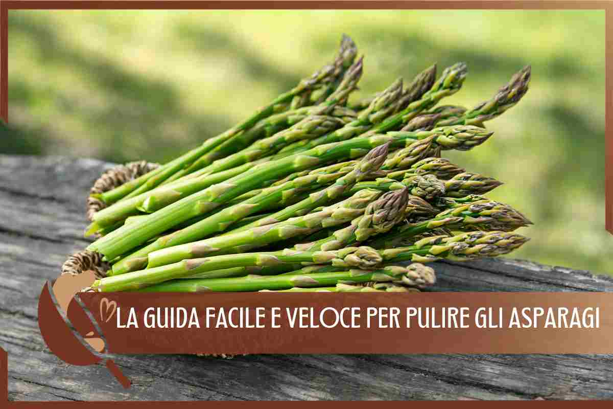 Asparagi in un cesto di vimini