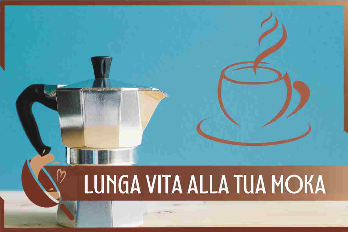 Moka su sfondo blu