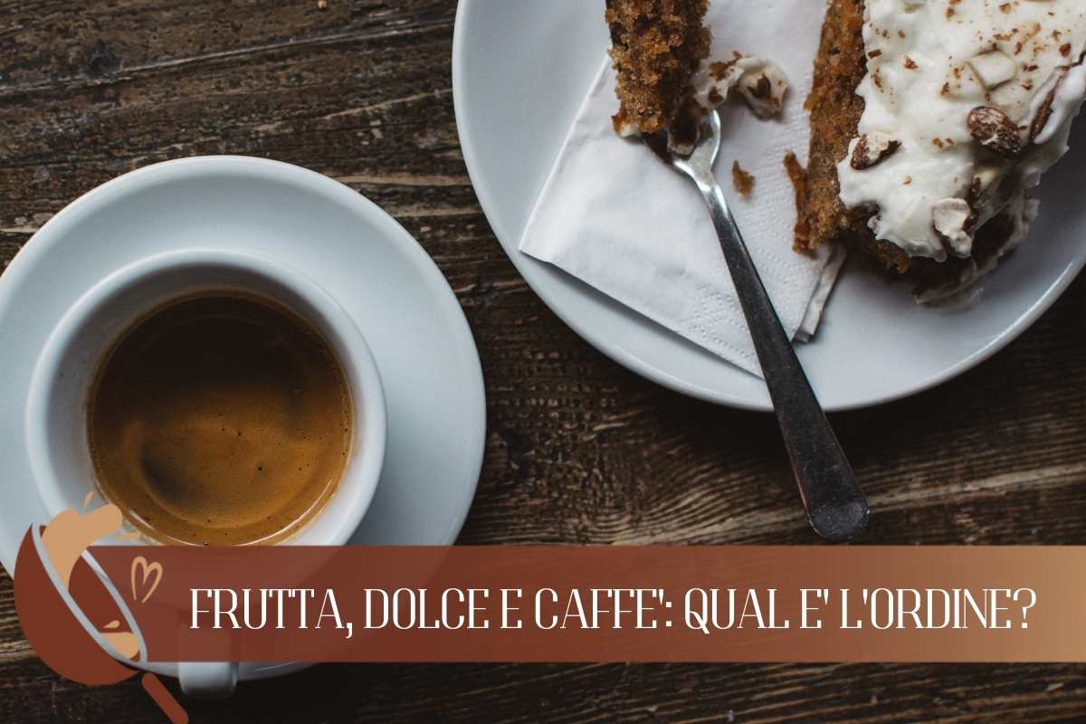 L'ordine da servire per frutta dolce e caffè