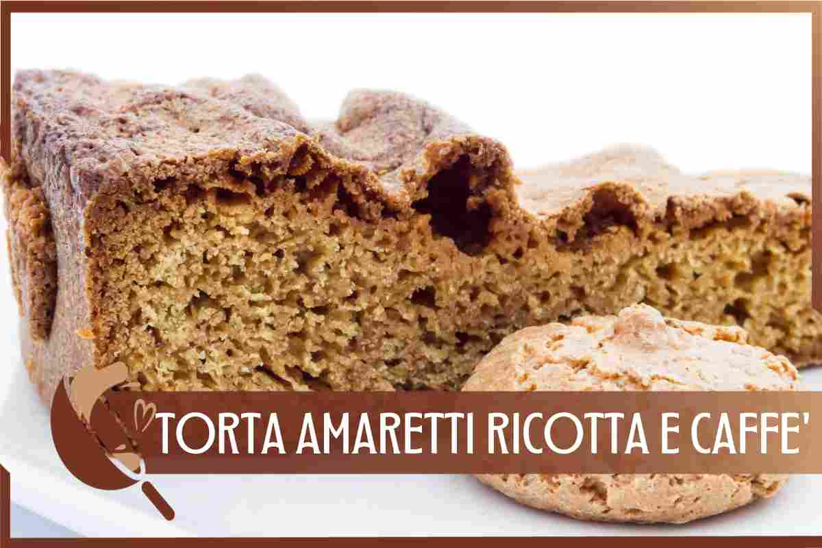 Torta amaretti, ricotta e caffè