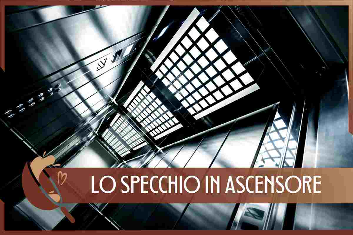 specchio in ascensore motivo 