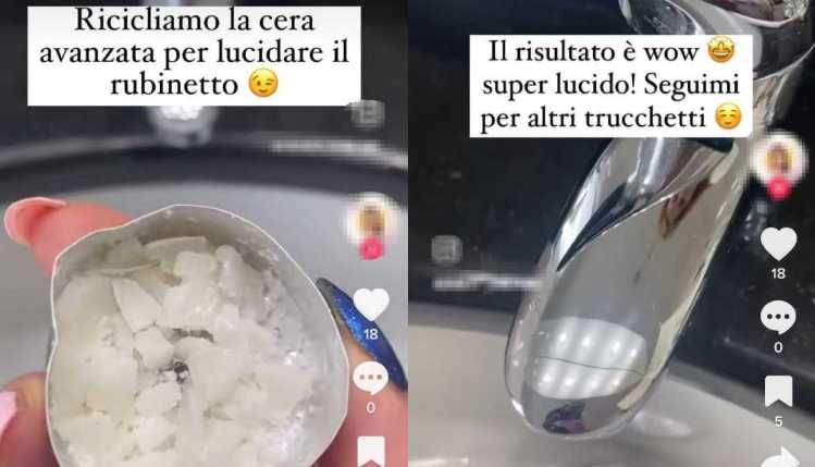 Utilizza la cera delle candeline per lucidare i rubinetti