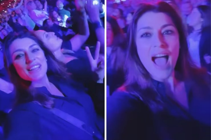 Elisa Isoardi al concerto di Gigi D'Alessio