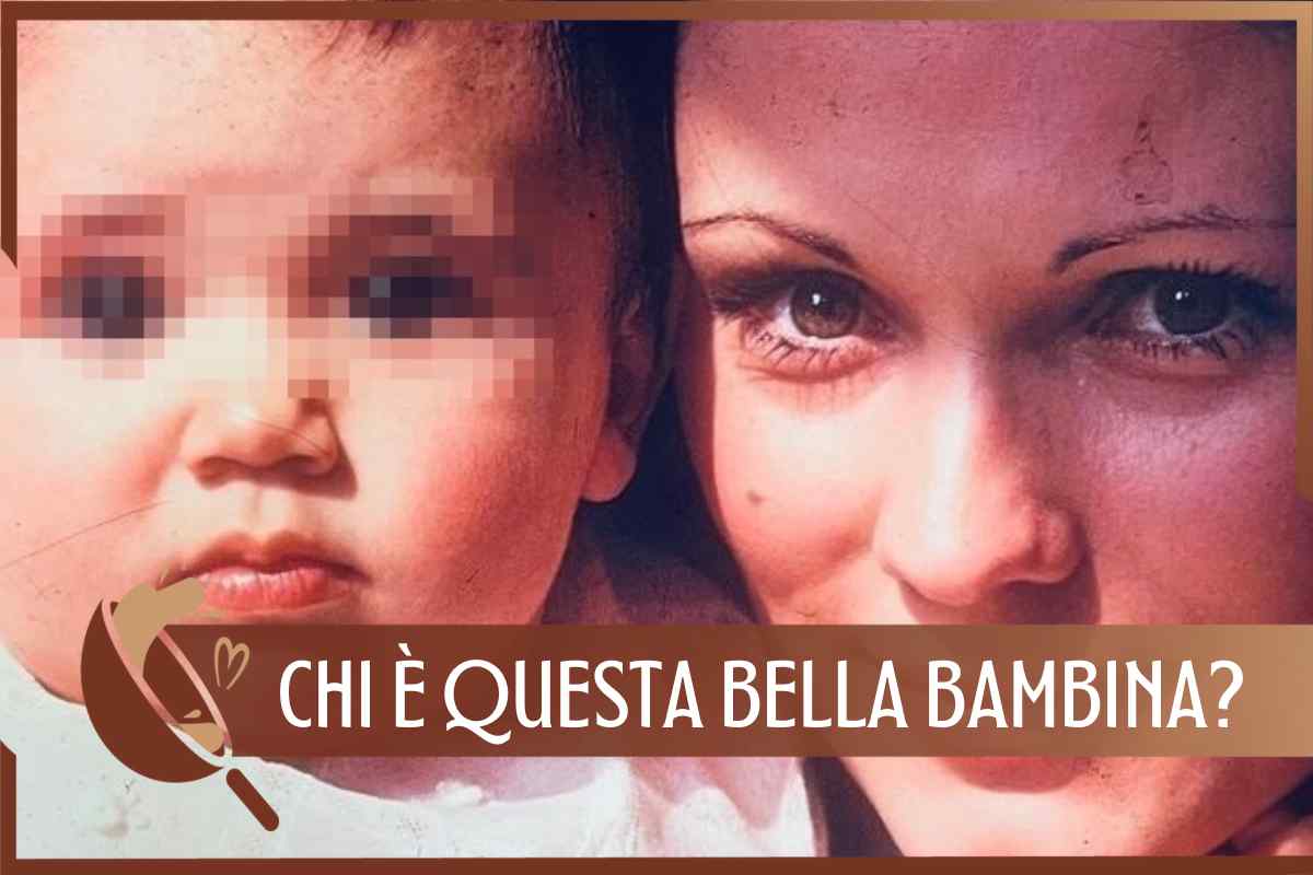 La celebre conduttrice da bambina