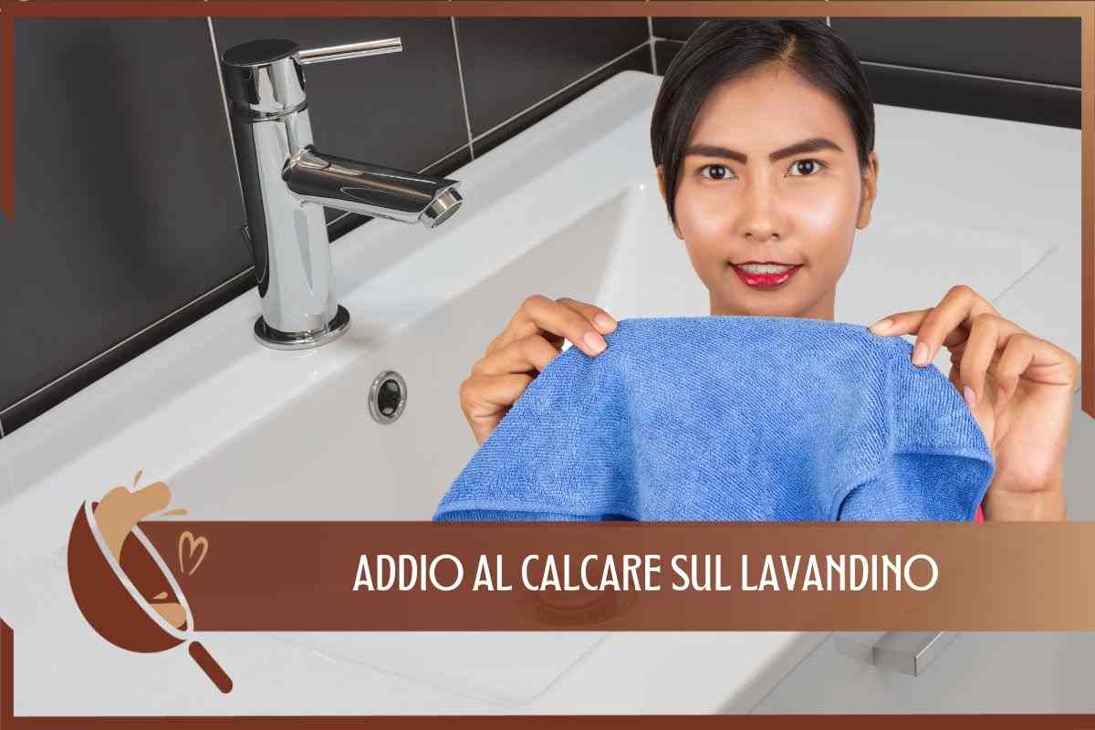 Trucco calcare lavandino