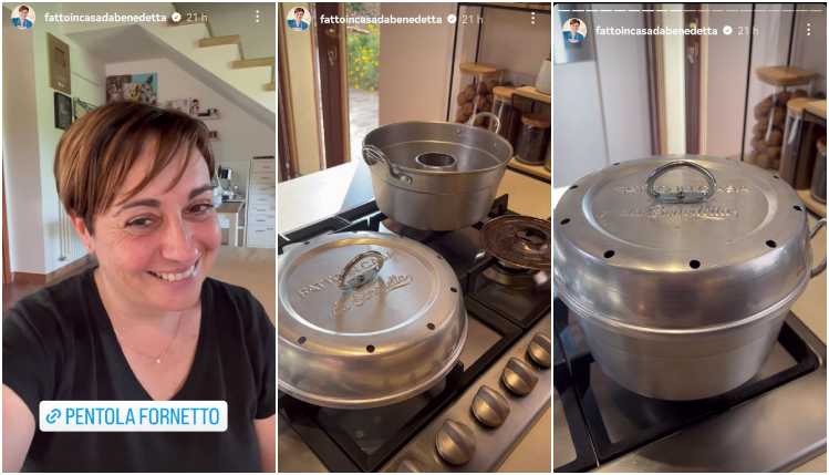 Su Instagram Benedetta Rossi presenta la sua pentola fornetto con Kasanova