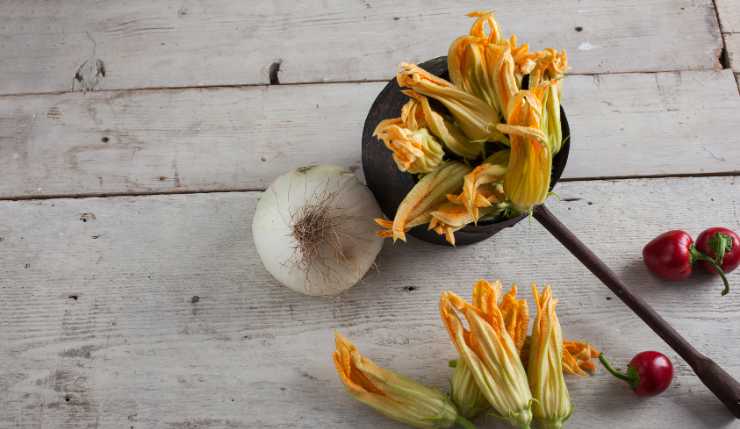 Pesto cremoso ai fiori di zucca