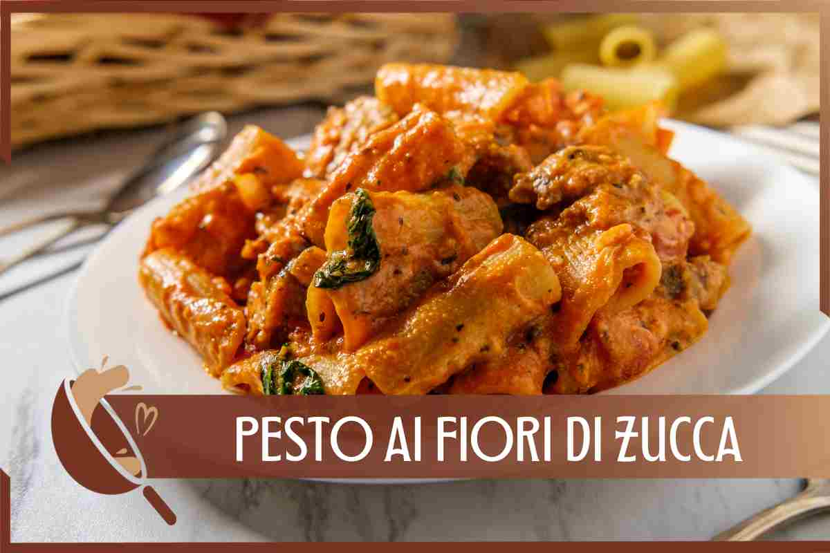 Pesto cremoso ai fiori di zucca